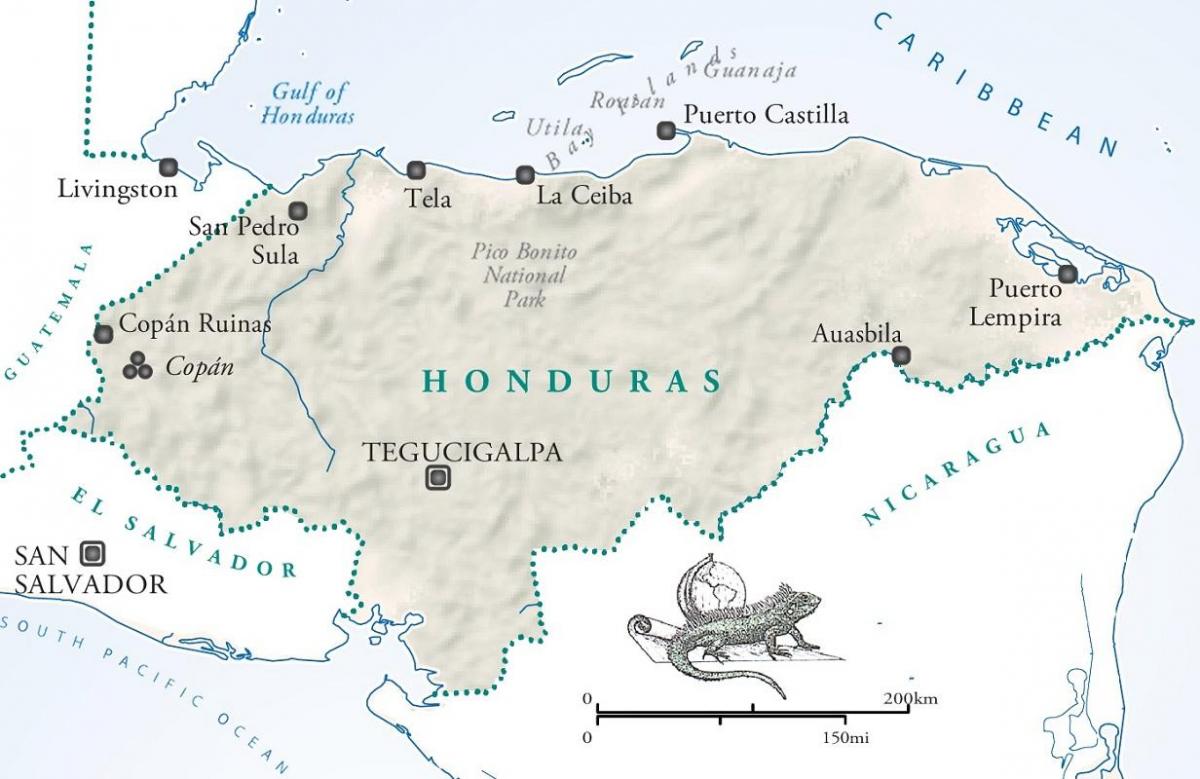 mapa ng la ceiba Honduras