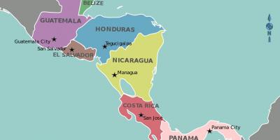 Mapa ng Honduras mapa ng gitnang amerika