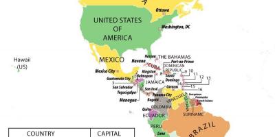 Mapa ng Honduras sa south america