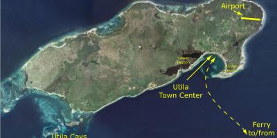 Mapa ng utila Honduras