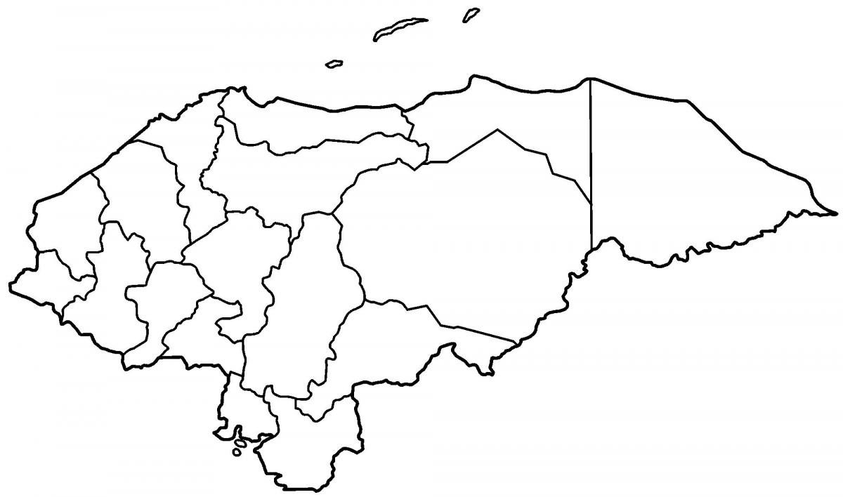 mapa ng blangkong mapa ng Honduras