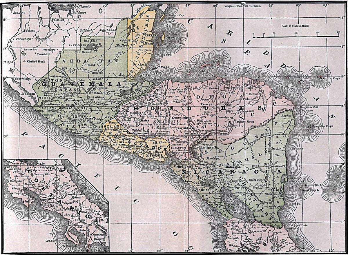 mapa ng Honduras