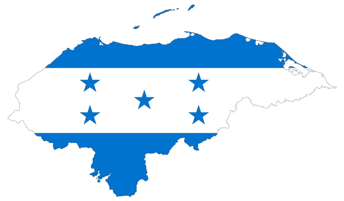 mapa ng Honduras bandila