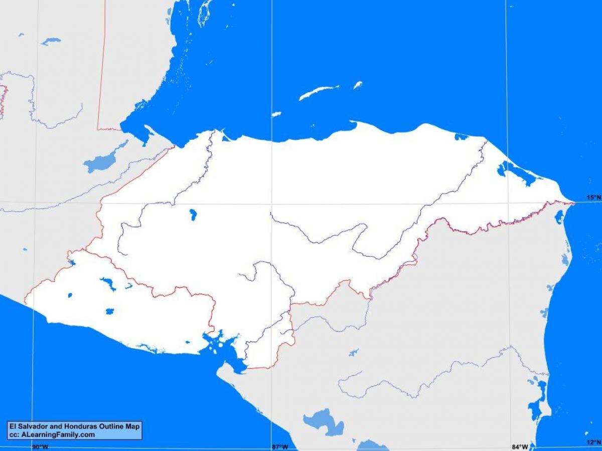 Honduras blangkong mapa