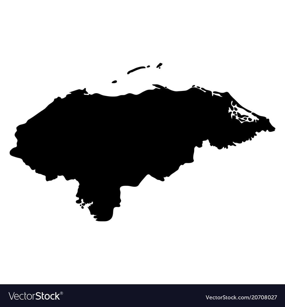 mapa ng Honduras vector mapa