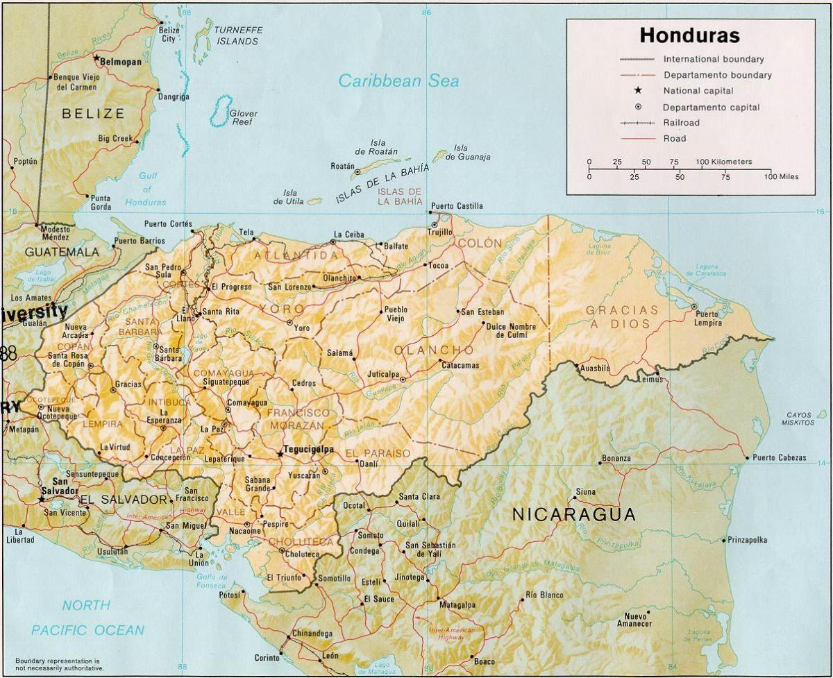 roatan bay islands Honduras mapa