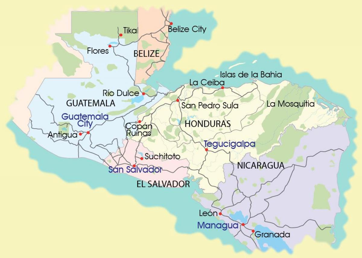mapa ng mosquitia Honduras