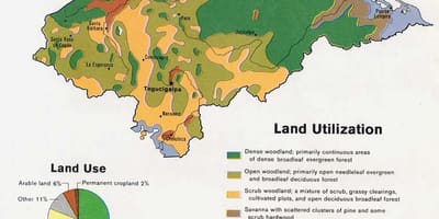 Mapa ng Honduras bundok