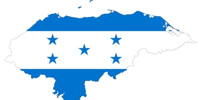 Mapa ng Honduras bandila