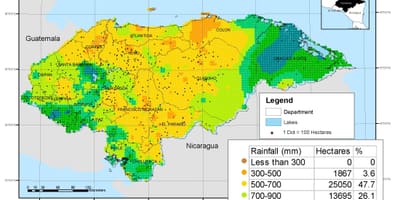 Mapa ng Honduras klima