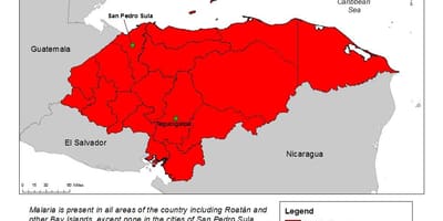 Mapa ng Honduras sa malarya