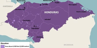 Mapa ng Honduras zika